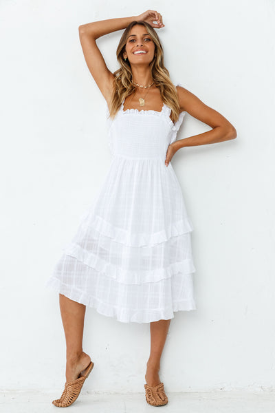 Fancy You Midi Dress White