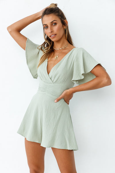 Silver Lining Playsuit Sage