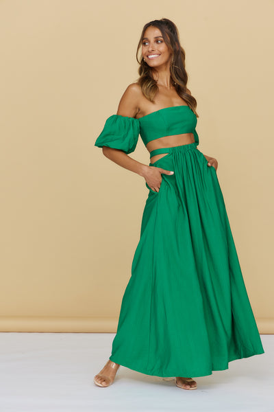 SEVEN WONDERS Jolie Maxi Skirt Emerald