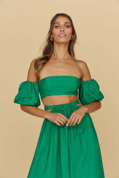 SEVEN WONDERS Jolie Crop Top Emerald