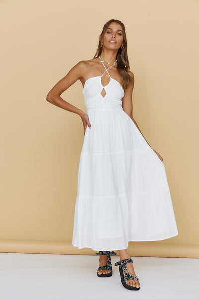 At First Light Maxi Dress White