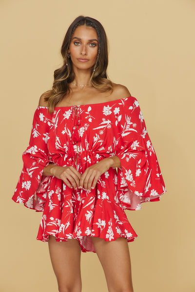 Sun Export Playsuit Red