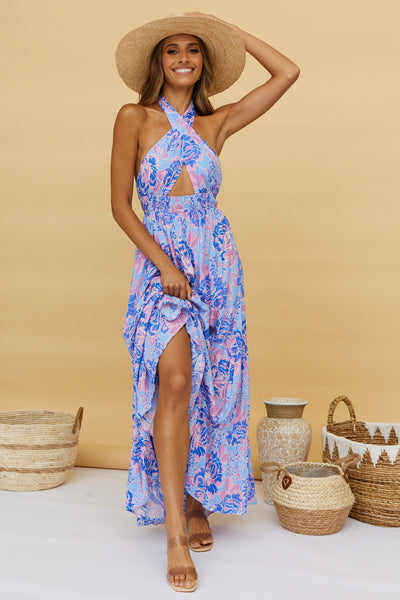 Lost In You Maxi Dress Blue