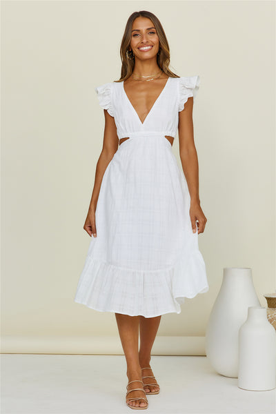 Dainty Dove Maxi Dress White