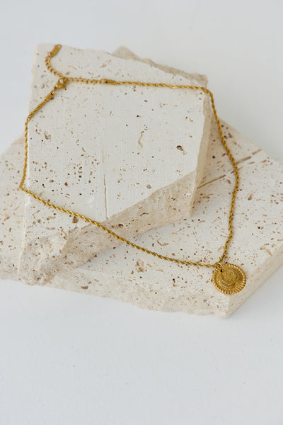 18k Gold Plated In Time Necklace Gold
