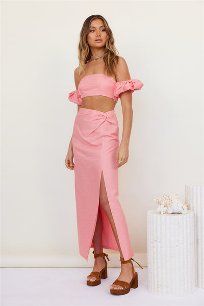 Foremost Maxi Skirt Pink