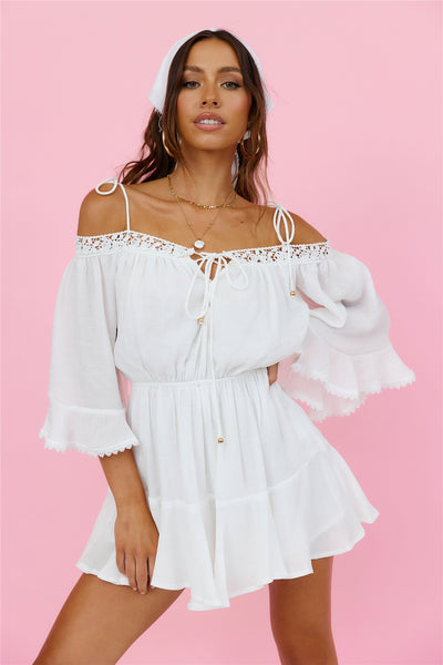 Floating Above Playsuit White