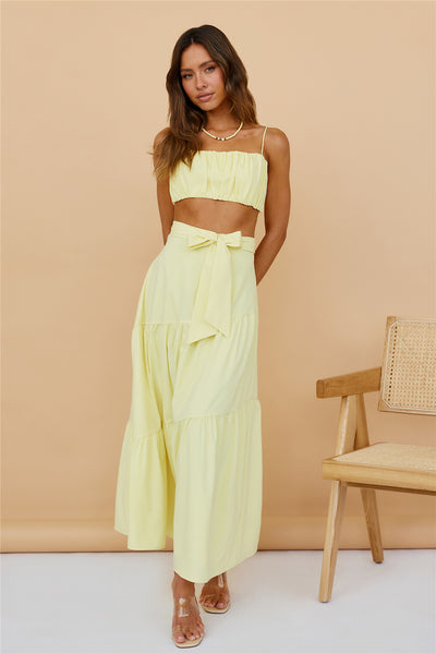 Evolving Heart Maxi Skirt Yellow