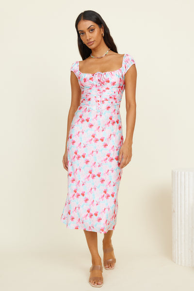 Song Of The Seasons Midi Dress Floral