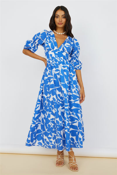 In The Cosmos Maxi Dress Blue