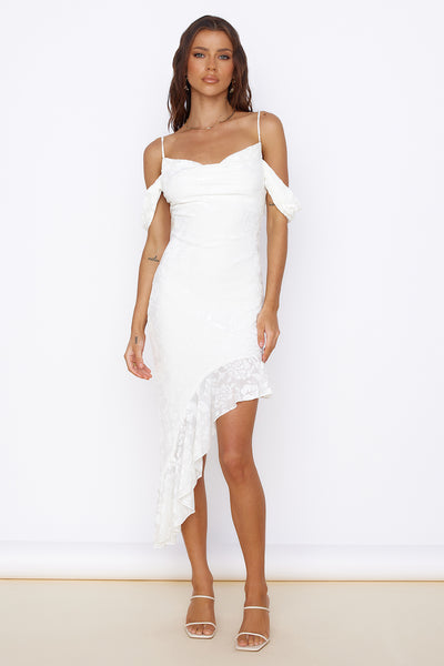 Make You Mine Midi Dress White