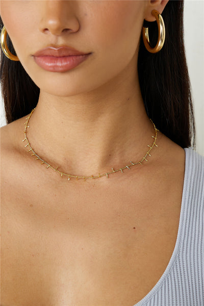 18K Gold Plated Queen Things Necklace Gold