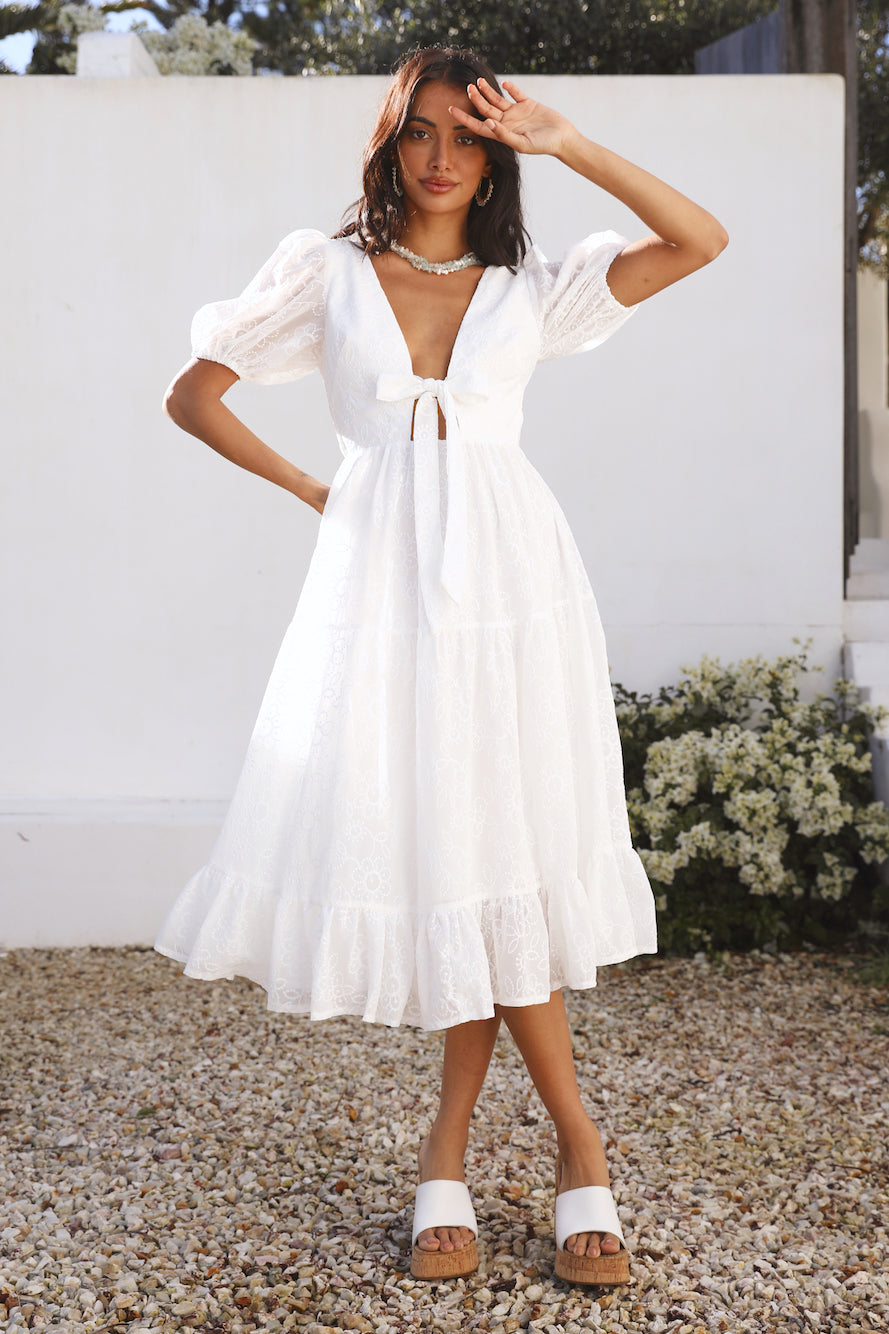 Dollette Maxi Dress White | Fortunate One