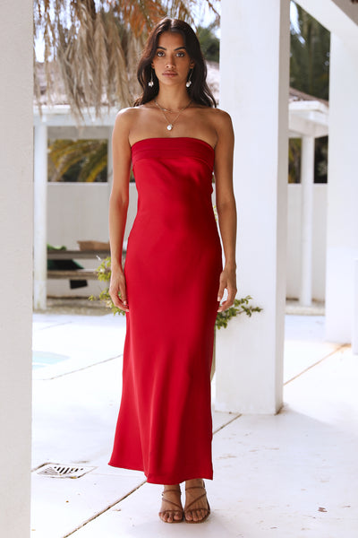 Victoria Secret bra top red strapless dress