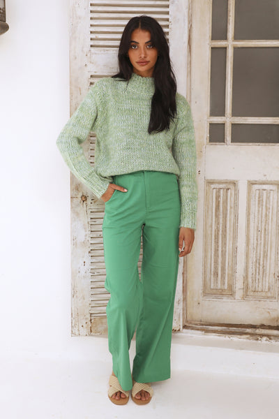 Perfect Leaves Knit Jumper Green