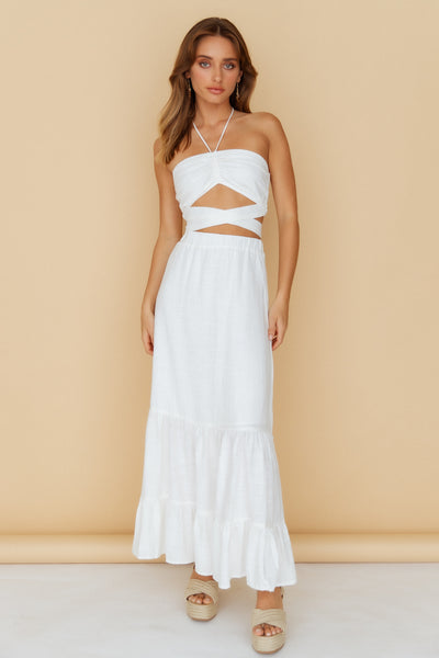 Make It Simple Maxi Skirt White