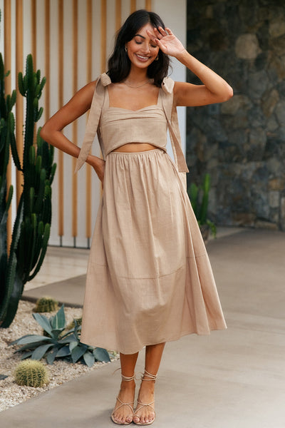 Lost In The Dream Maxi Dress Brown