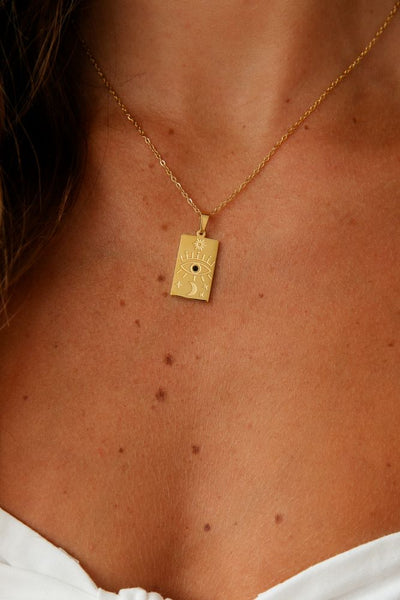 18k Gold Plated Omniscience Necklace Gold