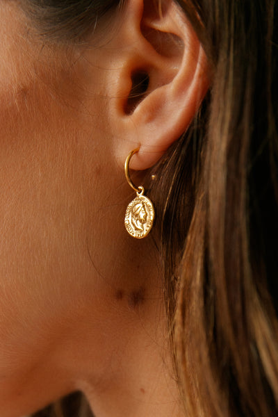 18k Gold Plated Te Amo Earrings Gold