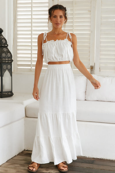 Ballina Maxi Skirt White