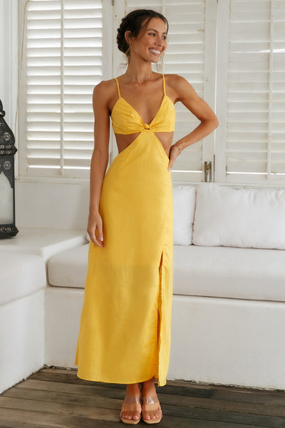 Real With You Maxi Dress Yellow