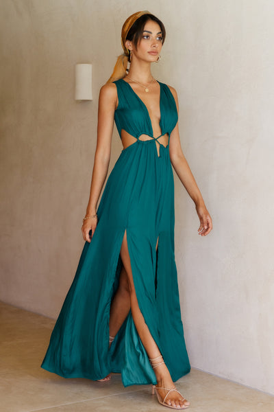 HELLO MOLLY Since I Met You Maxi Dress Green