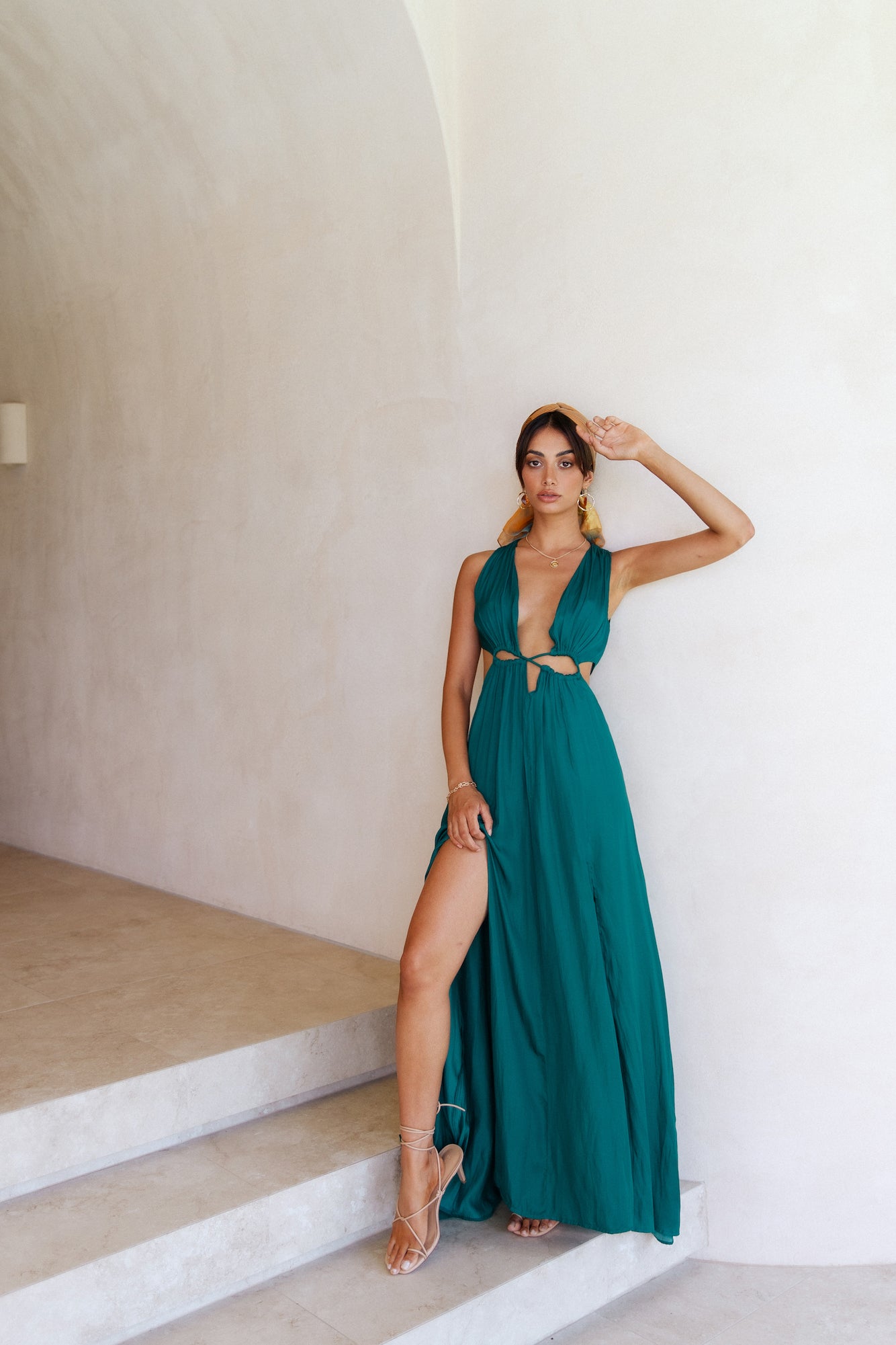 hello molly green one shoulder dress One shoulder, forest green, Hello Molly dress