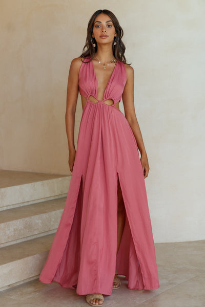 HELLO MOLLY Since I Met You Maxi Dress Rose