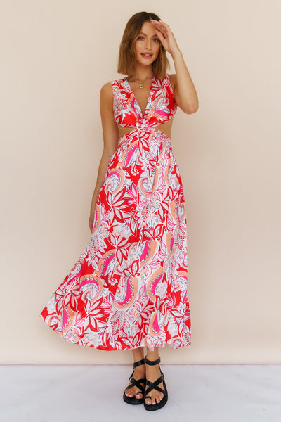 Pomegranate Maxi Dress