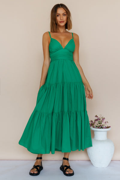 Summer Spotlight Maxi Dress Green