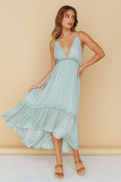 Little Moments Maxi Dress Pistachio