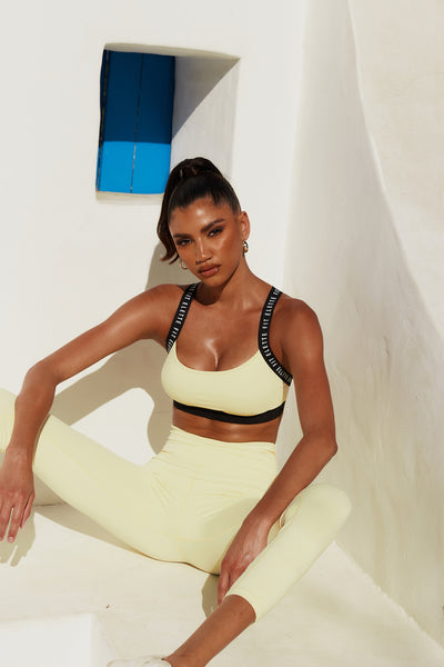 ELETTE FIT Coastal Cool Down Crop Yellow