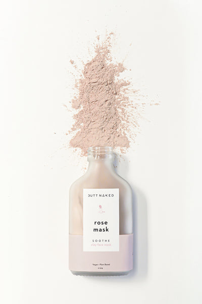 BUTT NAKED Rose Pink Clay Face Mask 50g