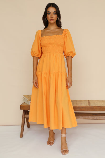 Sunday Baking Maxi Dress Orange