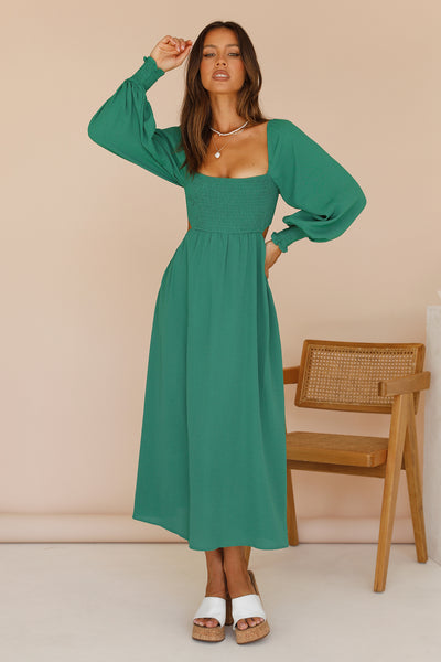 Greetings From An Angel Maxi Dress Green
