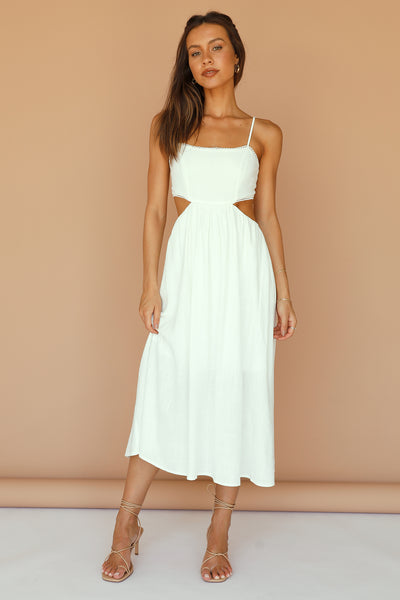 Pearlescent Maxi Dress White