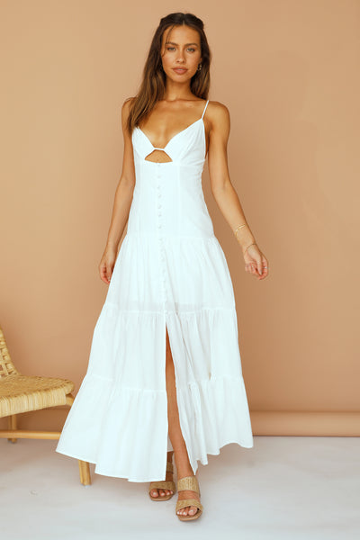 Forever Candlelit Maxi Dress White