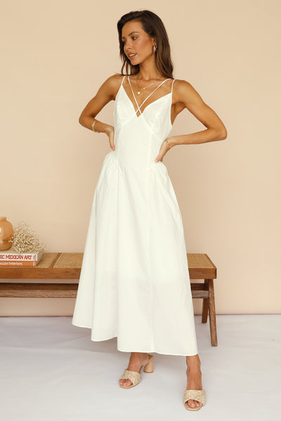 Clear View Maxi Dress White