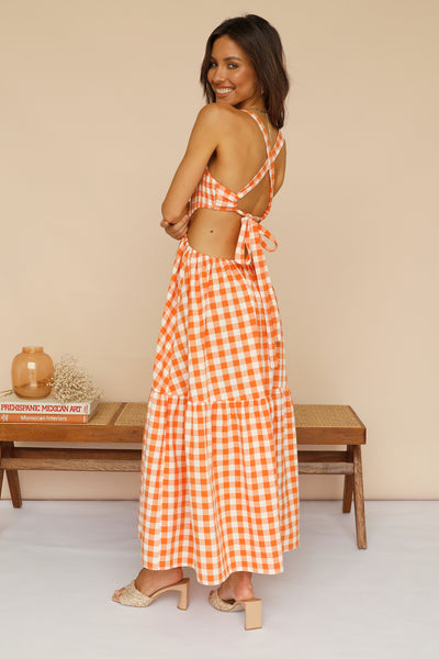 Head In The Clouds Maxi Dress Orange