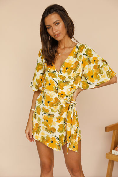Ancient Thera Playsuit Yellow