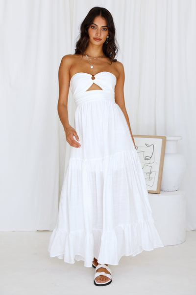 Let's Fly Away Maxi Dress White