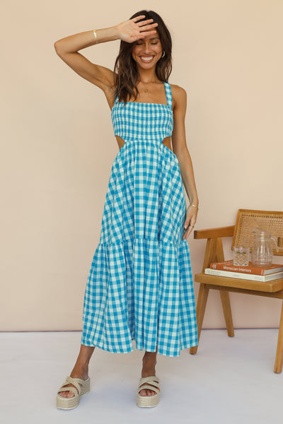 Head In The Clouds Maxi Dress Blue