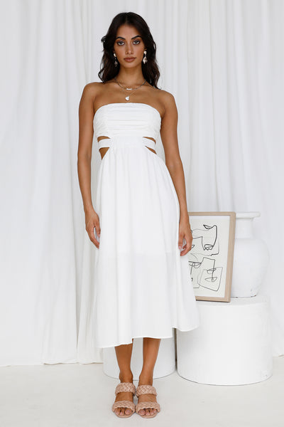 Left Of Field Maxi Dress White