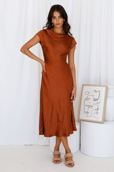 One Last Song Maxi Dress Brown