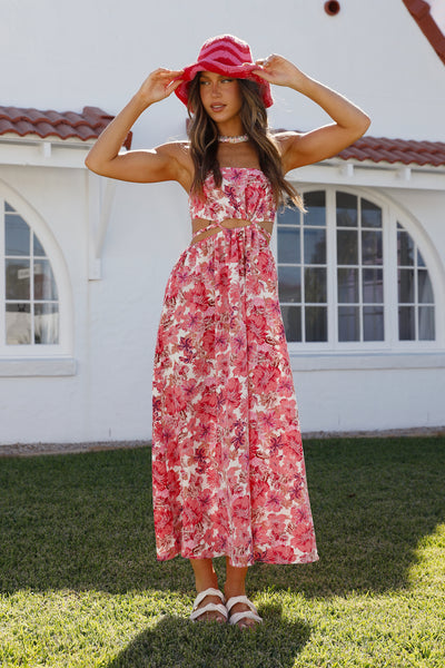 Daydreams In Spring Maxi Dress Pink