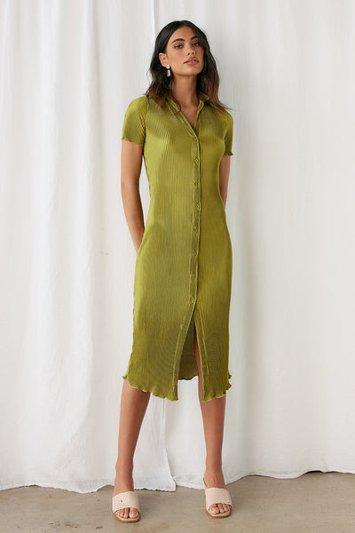 Savoy Midi Dress Green