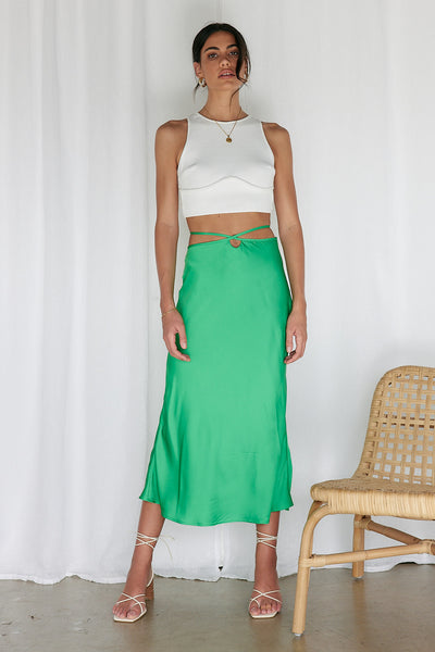 Make A Wave Maxi Skirt Green