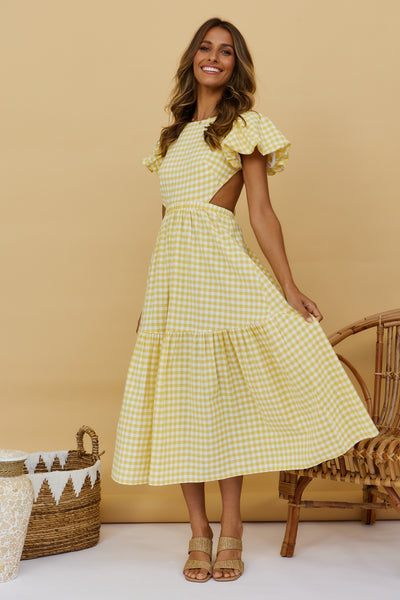 Night Is Over Maxi Dress Yellow