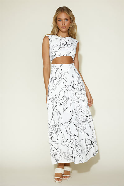 Moonlight Walks Maxi Dress White