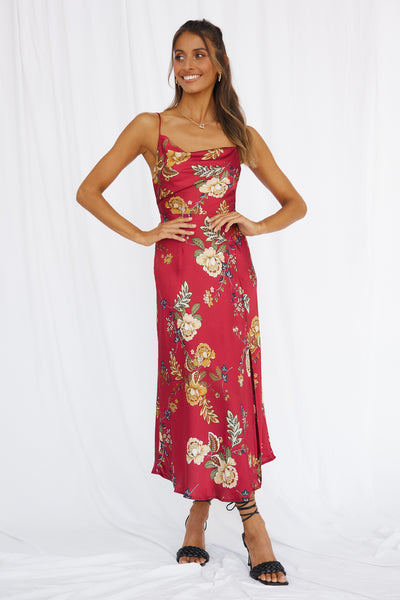 Round The World Maxi Dress Wine